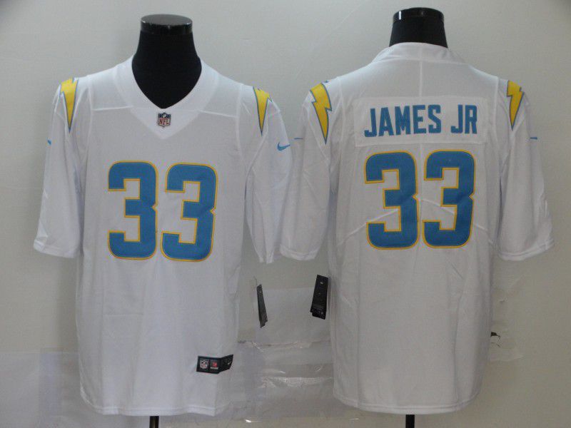 Men Los Angeles Chargers 33 James jr White Nike Vapor Untouchable Stitched Limited NFL Jerseys